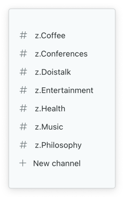 A screenshot shows some of Doist's social Twist channels: Coffee, Conferences, Doistalk, Entertainment, Health, Music, and Philosophy. End description.